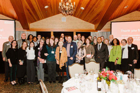 The 18 recipients of BECU's 2019 People Helping People Awards program. 