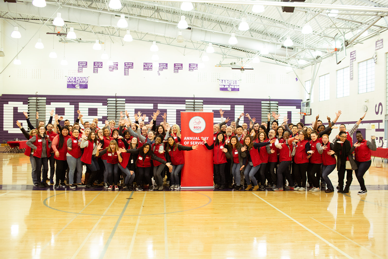 BECU employee group photo at Annual Day of Service 2018